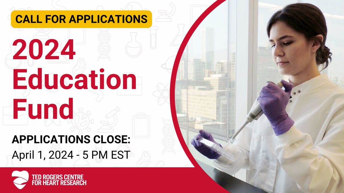 Exciting news! The TRCHR 2024 Education Fund Competition is now open! 🎉 Focused on heart failure & collaboration across TRCHR partners, apply for $20K for PhDs & $40K for Post-Docs for projects from Sep 1, '24 to Aug 31, '25. Learn more and apply at: tedrogersresearch.ca/education-fund/