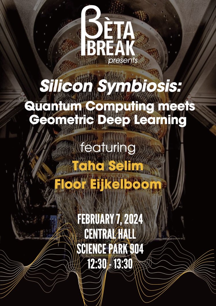 Super excited to be talking about the intersection between geometric DL and quantum computation! 🐿️

When? 12:30, February 7th 
Where? Central Hall, Science Park 904  

See you there!