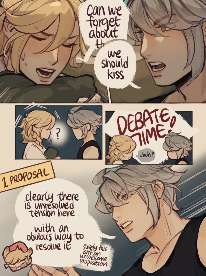 #haikaveh college au - "we should kiss" (1/?) 
