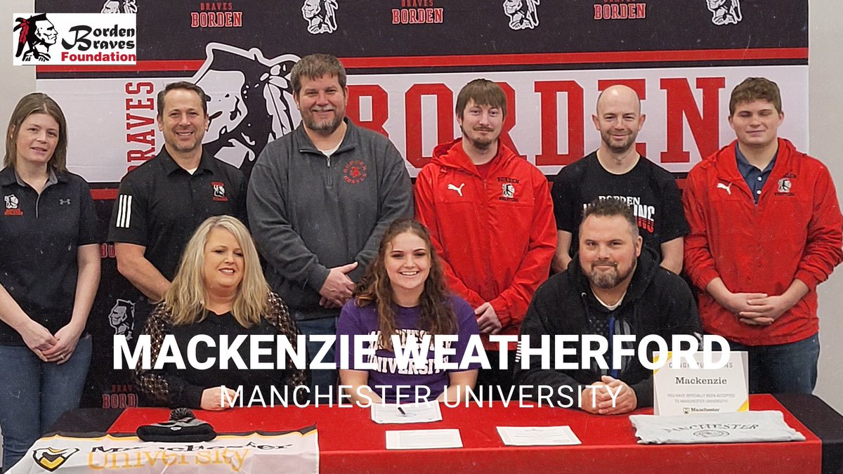 Mackenzie Weatherford will be continuing her academic and athletic careers at Manchester University! She will be a member of the women's wrestling team. 
Go Mack!
<a href="/joshcookNT/">Josh Cook</a>
<a href="/BDNWrestling/">Borden wrestling</a>
@indianamat