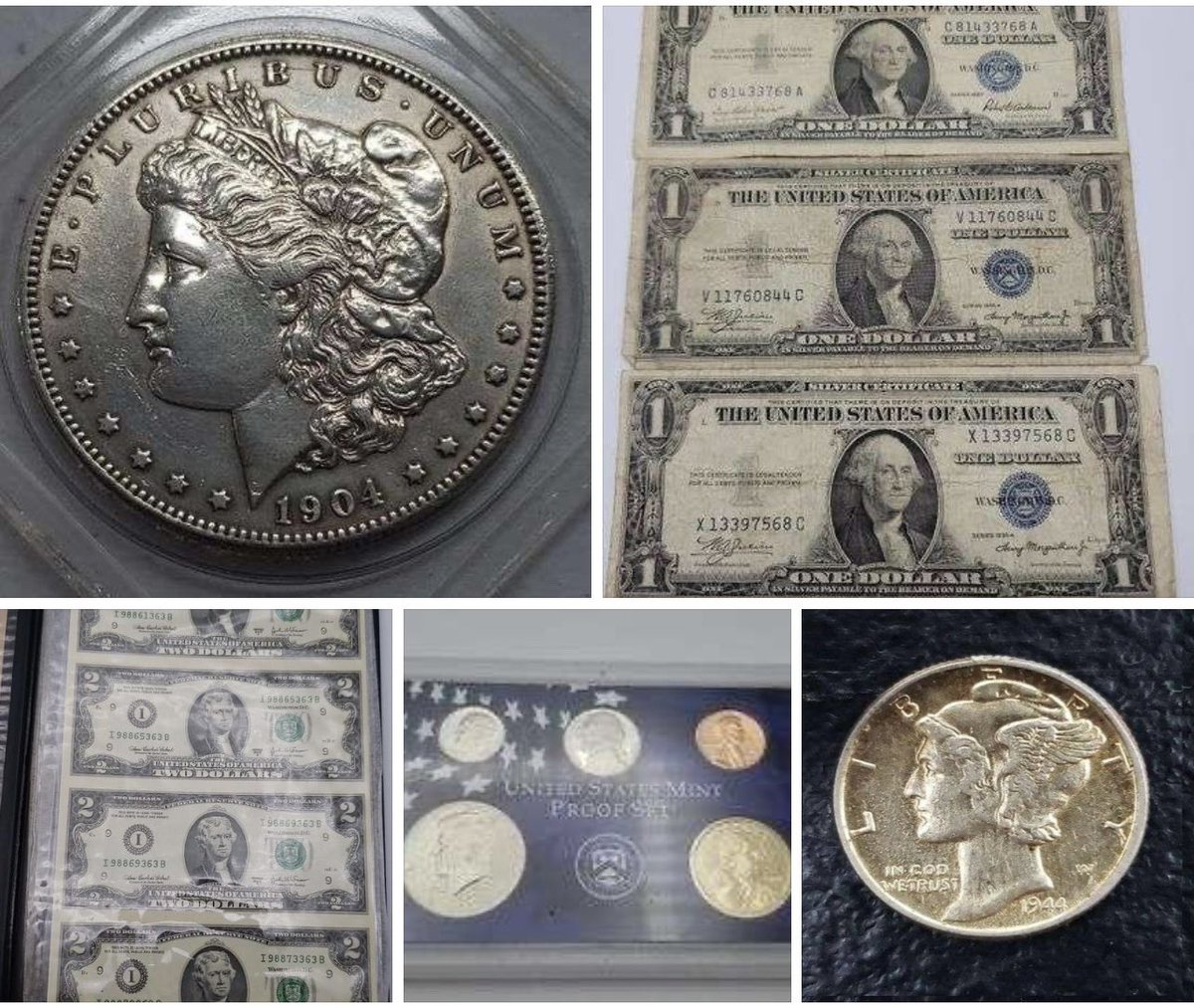 Baer_Auctions's tweet image. Closing at 7 tonight, get your coins today!!!
baerauctions.com/auctions/10122…

#coin #proofset #mint #dollar #silvercertificate #silver #gold #antique #collectable #peacedollar #morgandollar