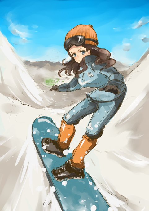 #トミ生誕祭2024 #garupan 継続戦車の操縦手ともなればウィンタースポーツはなんでもこいという感じなのでしょうね、ちなみにここは学園艦の中。 