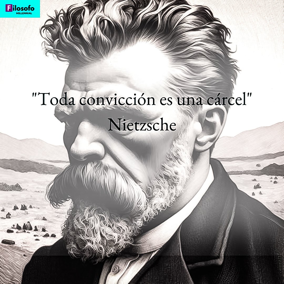 'Toda convicción es una cárcel'
#Nietzsche ✒️

#filosofos #escritores #lecturas #libros #frases #citascelebres #cultura #artistas #NarcoCandidata #GetafeRealMadrid #Federico9009 #LewisHamilton  #escritoresmexicanos #bb23 #escritoresespañoles #mexico #Colombia #escritoresperuanos
