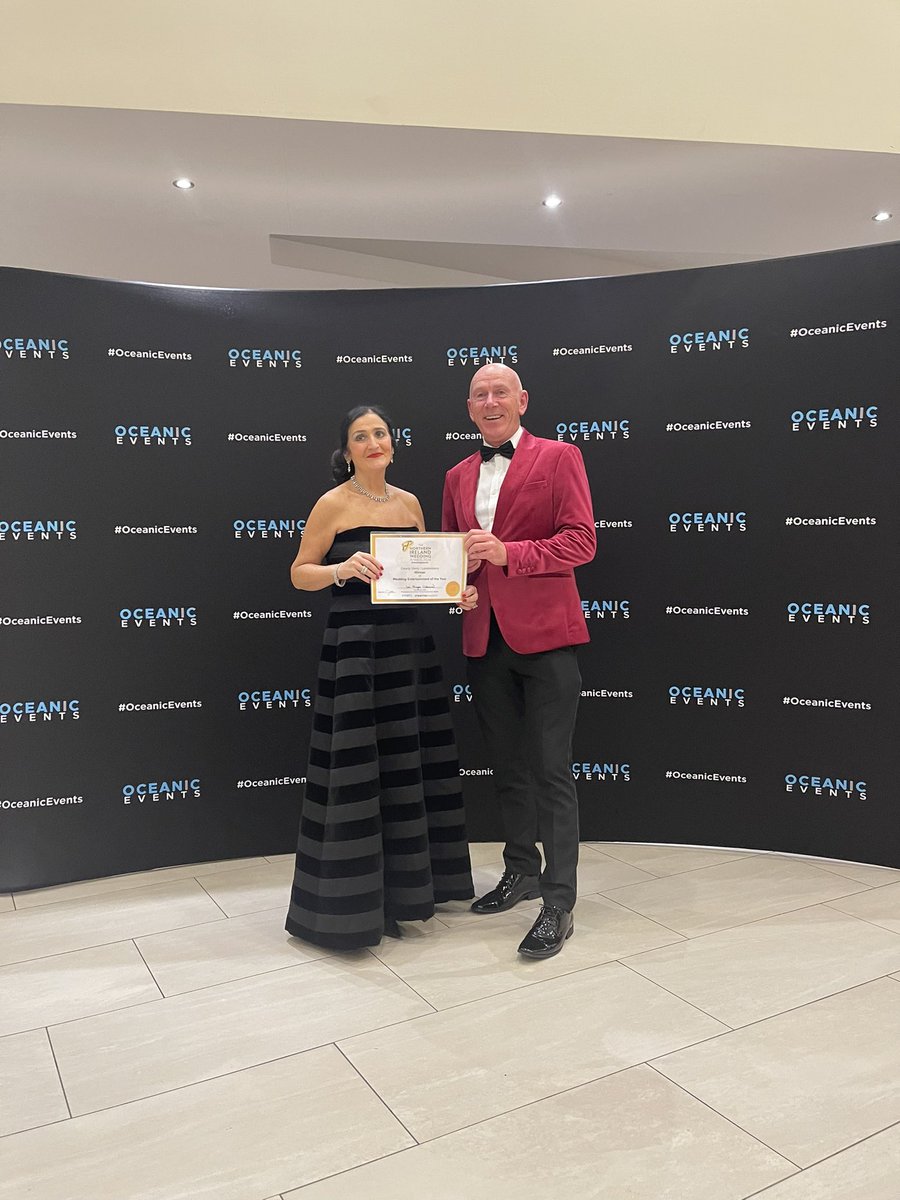 Delighted to have won regional Wedding Entertainment 2024 with <a href="/CreativeOceanic/">Creative Oceanic</a> I’m 41 years on the road of music performance now and I still can’t believe I won! Thanks to all my supporters/venues/fellow suppliers #niweddingawards2024 #award #niharpist #lesmageemusic #niweddings