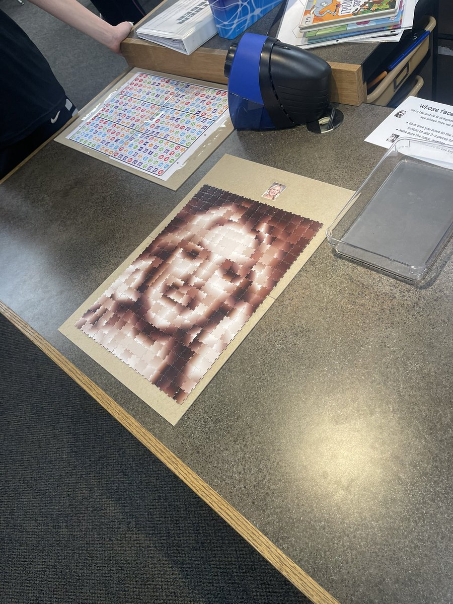 Not every day you see your face on a puzzle! 🤩 Students created this in our Makerspace with @Christy_Cryer - how cool! @abbott_mps @MillardPS #Proud2bMPS #GoGoGators