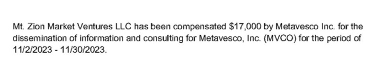 OtcTruth2001's tweet photo. $MVCO . Someone understands. Also recent dilution https://t.co/QZSqDY17Rt
