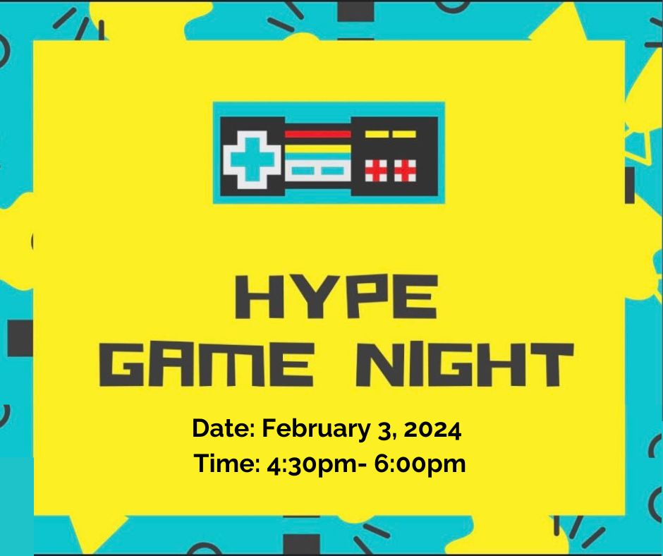 This Saturday, February 3rd the HYPE Youth will be having a games night at EBC: The Meeting Place from 4:30 pm- 6:00 pm. Please email ebchypeyouth@gmail.com to confirm your attendance. We look forward to seeing you for a night of fun, food and fellowship.
