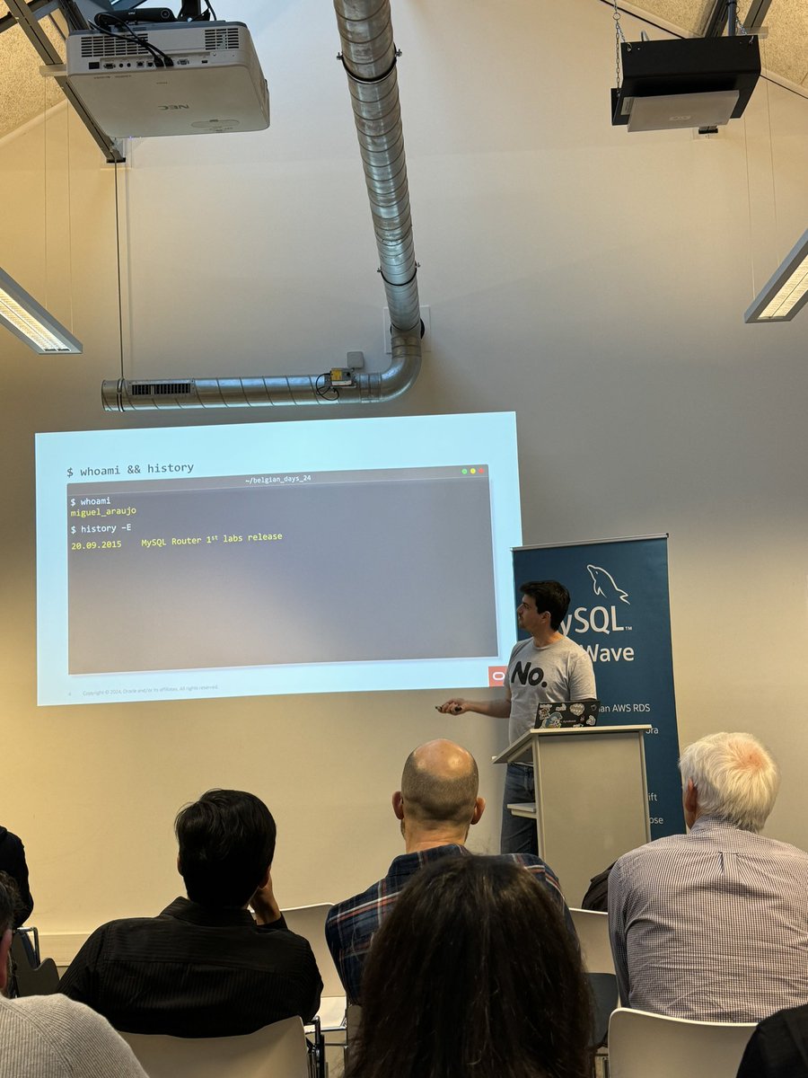 ask_dba's tweet image. #mysql Router with @M1guelAraujo #MySQLBelgianDays2024 #mysqlcommunity