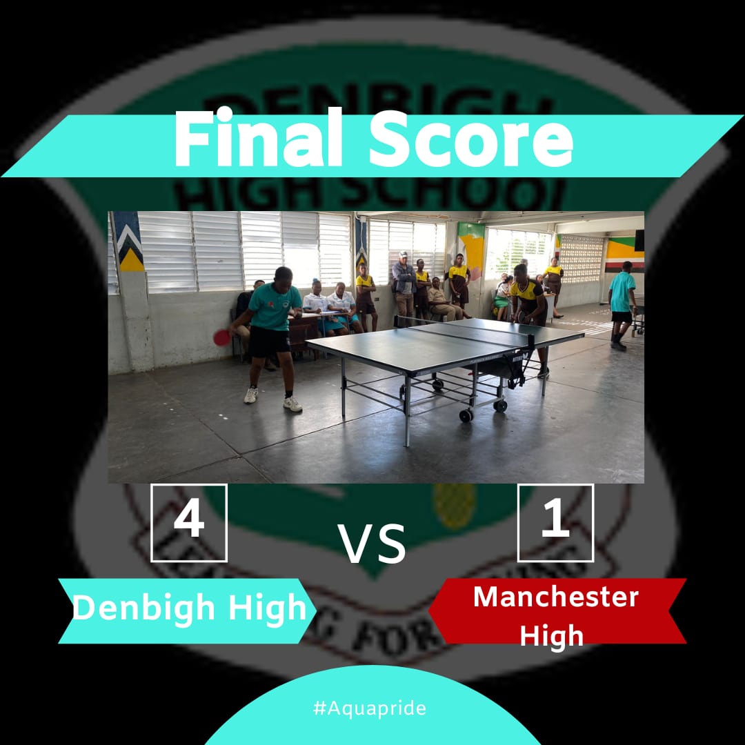 Denbighhighja's tweet photo. Denbigh High School Under 16 Table Tennis team defeated Manchester High 4-1 yesterday.

#Denbighhigh #Aquanation #Aquapride #ISSA #TableTennis https://t.co/WtQqWdTs2x
