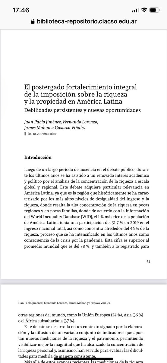 juanpablojimene's tweet photo. Nuevo y oportuno libro @CalasCenter y @_CLACSO ”La (des) regulación de la riqueza en América Latina”.Incluye capítulo junto con #FernandoLorenzo, #JamesMahon y @Vinalesgustavo ”El postergado fortalecimiento de la imposición sobre la propiedad y la riqueza”
https://t.co/Zbf400tsDT https://t.co/ONscDfTcIf