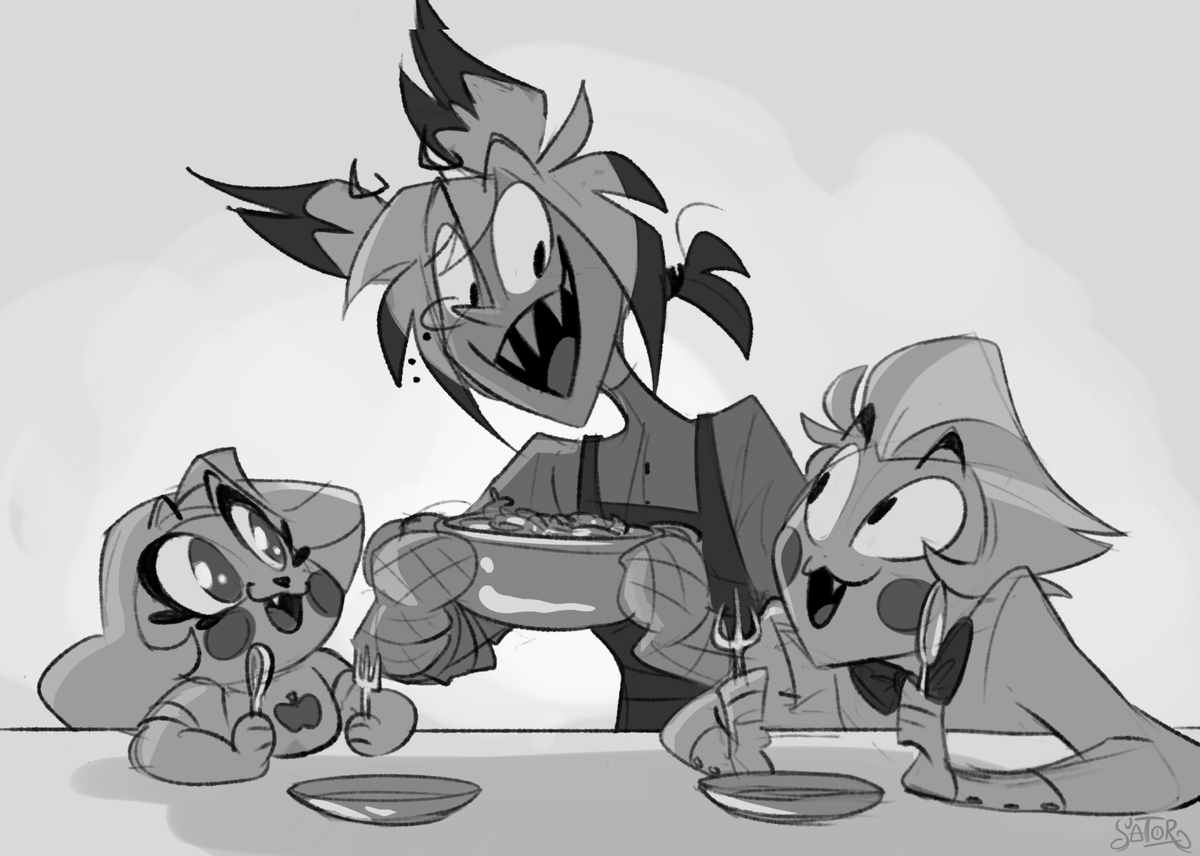 SatorRotas's tweet photo. More #radioapple family 

#HazbinHotel https://t.co/p0QVuTeupq
