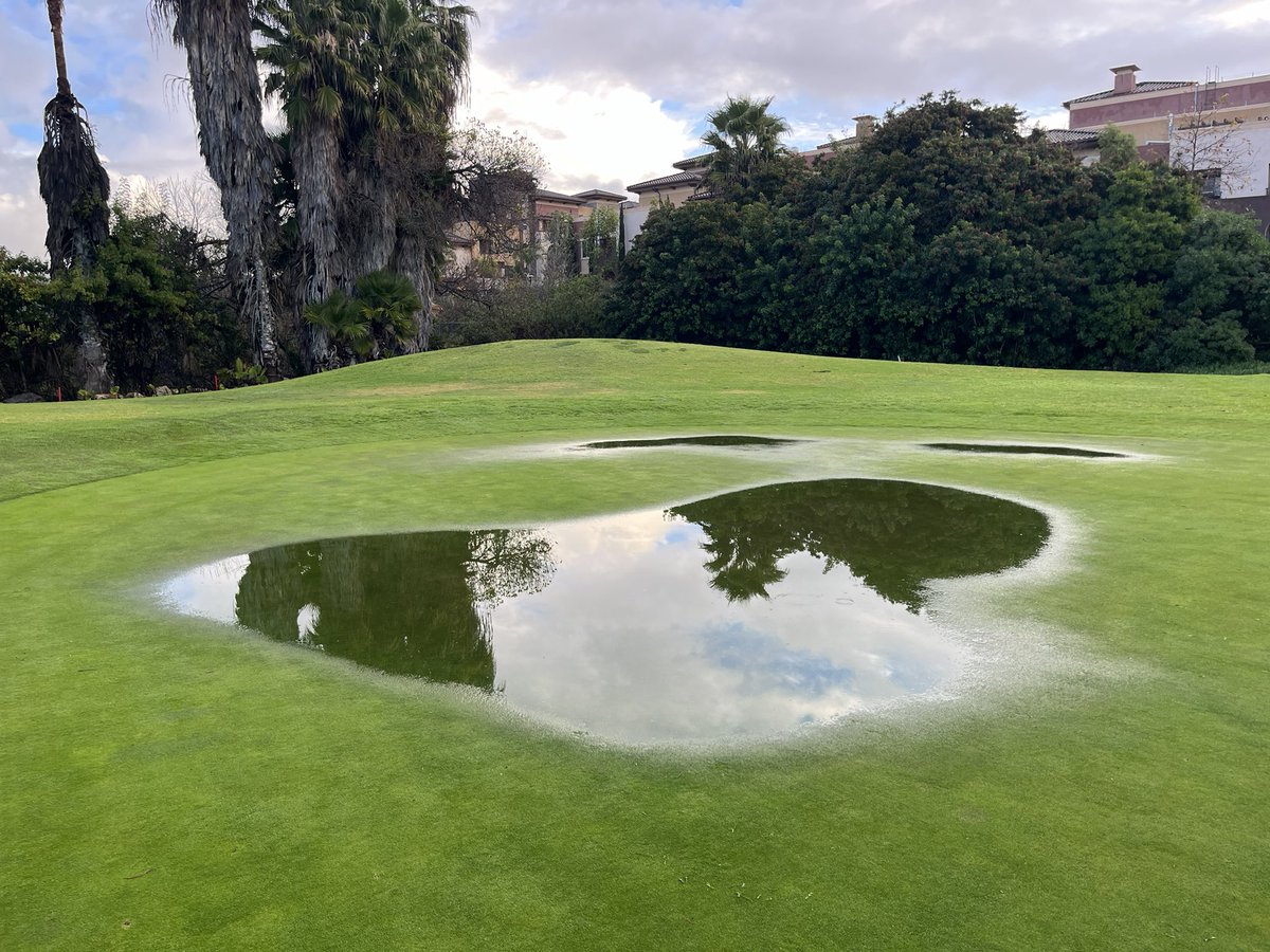 1.1” yesterday and another .26” this morning. We are cart path only through the weekend here <a href="/AdmiralBakerGC/">Admiral Baker GC</a> 
More rain in the forecast starting Sunday night and possible lasting all week. 🙏 🌧️ 🙏 🌧️ 🤗🤗