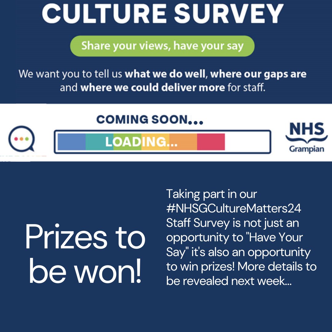 Grampian We Care (@grampianwecare) on Twitter photo Taking part in our #NHSGCultureMatters24 Staff Survey is not just an opportunity to "Have Your Say" it's also an opportunity to win prizes! More details to be revealed next week… <a href="/LKluzniak/">Laura Kluzniak</a> <a href="/JasonNicol_GenQ/">Jason Nicol</a> <a href="/tomrpower/">Tom Power</a> <a href="/chantalmwood/">ChantalMWood</a> <a href="/NHSG_Facilities/">NHSG Facilities & Estates</a> @nhsg_od <a href="/CclNhs/">CCL Listening Service NHS Grampian</a> Taking part in our #NHSGCultureMatters24 Staff Survey is not just an opportunity to "Have Your Say" it's also an opportunity to win prizes! More details to be revealed next week… <a href="/LKluzniak/">Laura Kluzniak</a> <a href="/JasonNicol_GenQ/">Jason Nicol</a> <a href="/tomrpower/">Tom Power</a> <a href="/chantalmwood/">ChantalMWood</a> <a href="/NHSG_Facilities/">NHSG Facilities & Estates</a> @nhsg_od <a href="/CclNhs/">CCL Listening Service NHS Grampian</a>