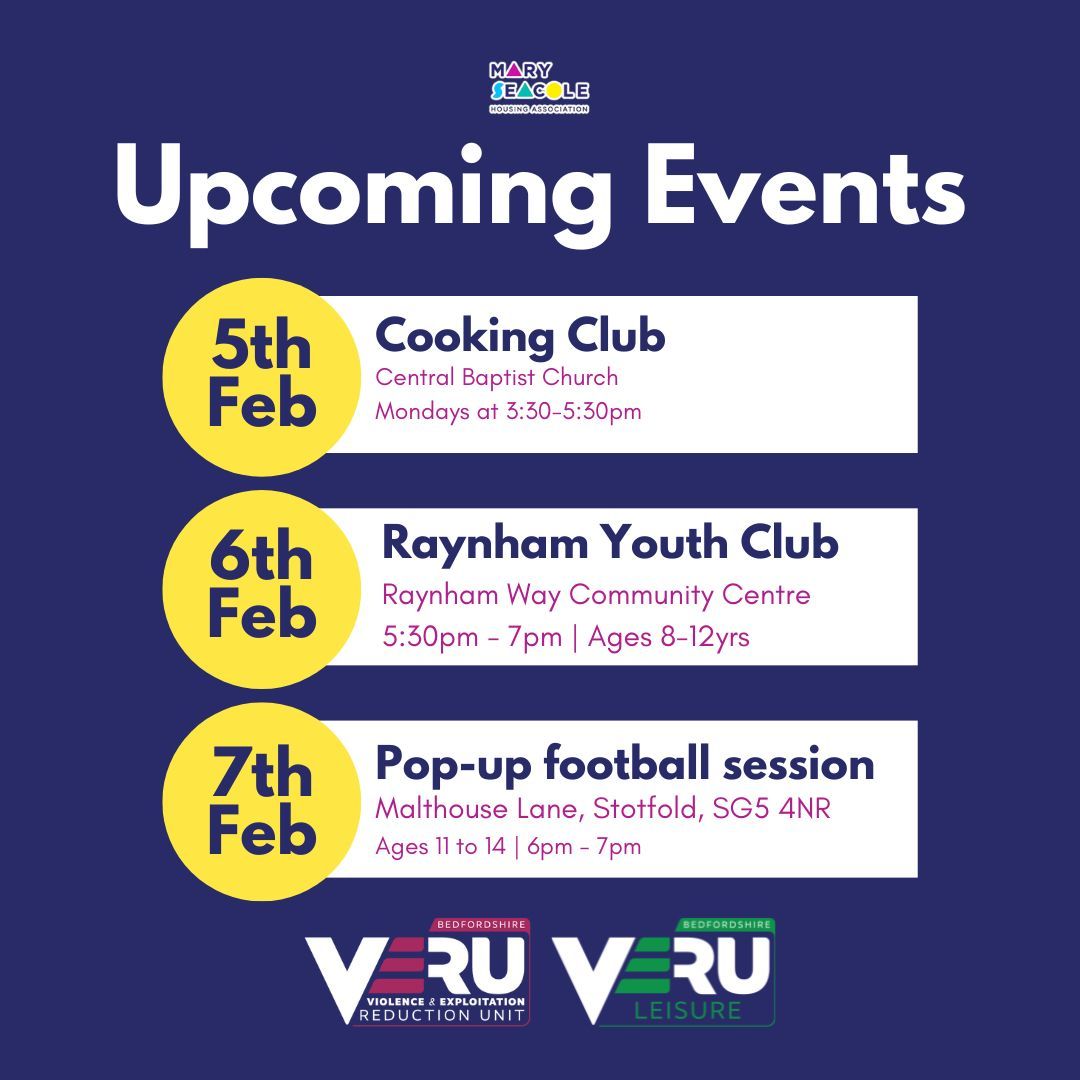 Get ready for a week of leisure opportunities in Luton next week!✨ Don't miss out on the fun! @gaze_dan @bedsveru #VERUvillage #VERULeisure #bedfordshire #luton #lutonculture #whatsoninluton #lutonartsandculture #loveluton