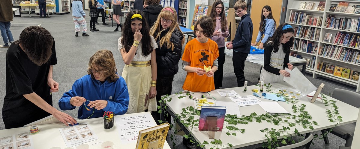 Earlier this week the library transformed into Camp Half-Blood as students took on the Olympians' Challenge. Students took on puzzles, games, crafts and quizzes with fun had all round. @WyHighAcademy @rickriordan