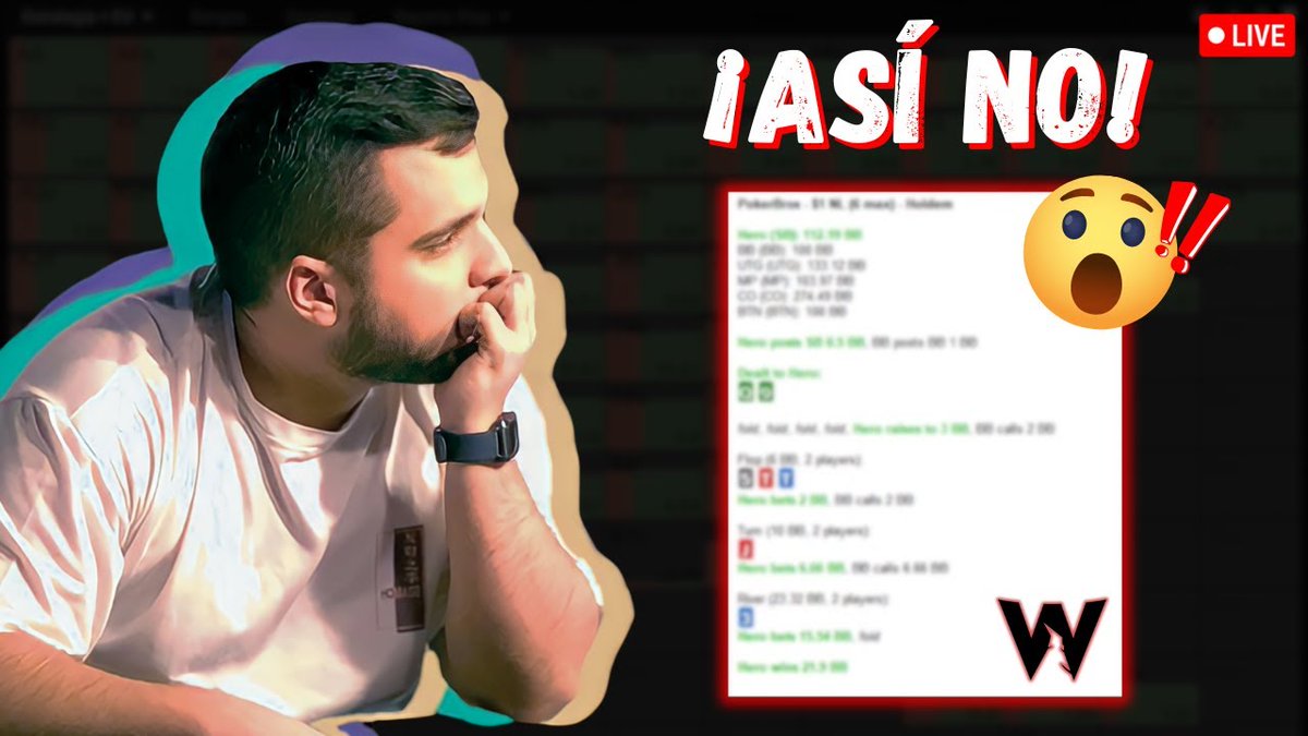PromosPoker1's tweet photo. 💊  Nuevo video Promos Poker LIVE  📢

👨‍🏫 @ManuOffSuited: Manos de ALUMNOS! 🧐: SRP📈: SB vs BB SRP con iniciativa 🥊

https://t.co/TnRkcRcAaE

#poker #pokeronline #PromosPokerLIVE https://t.co/NkW8dwIue9