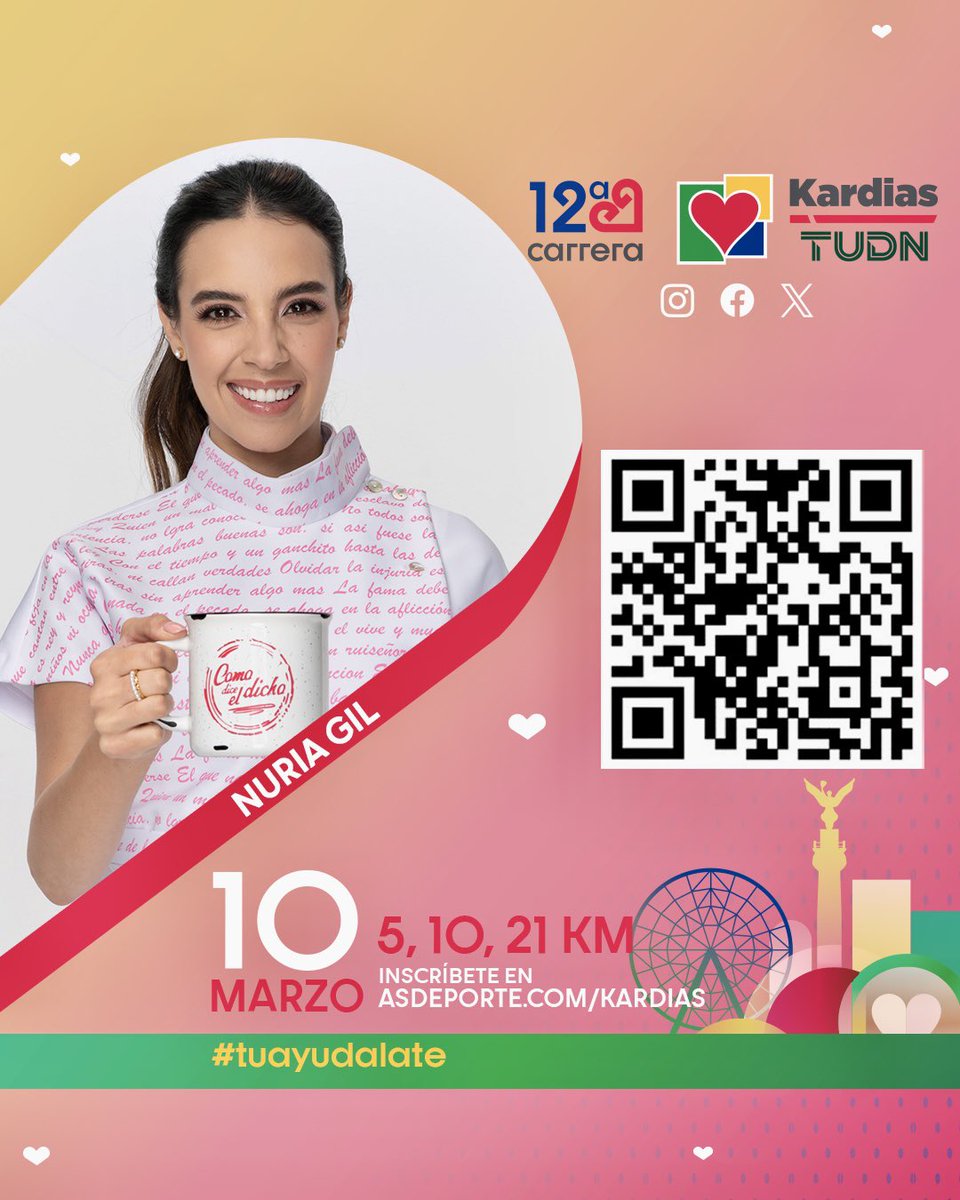nuriagv's tweet image. ¿Quién corre conmigo? 🏃🏻‍♀️❤️ @KardiasAC @AnaMadelaTorre @TUDNMEX @natzulmancera #embajadora #Tuayudalate