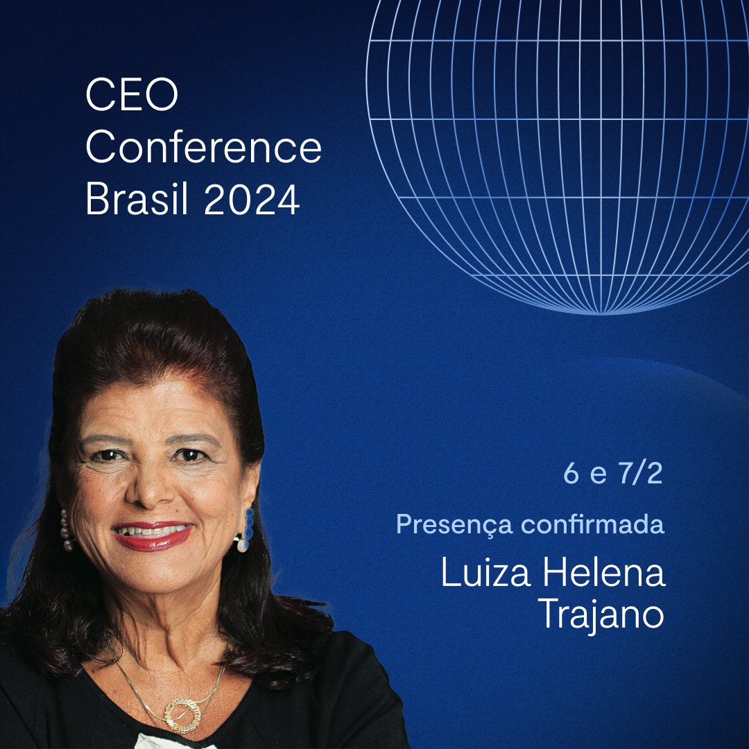 BTGPactual's tweet photo. Luiza Helena Trajano, presidente do conselho - Magalu, é presença confirmada no CEO Conference Brasil 2024.

Evento online e com inscrições gratuitas: https://t.co/yRtTs8zKs9

#CEO #CEOConference #CEOConference2024 #Macroeconomia #Investimentos2024 #varejo #Magalu https://t.co/6A97J4tOPI