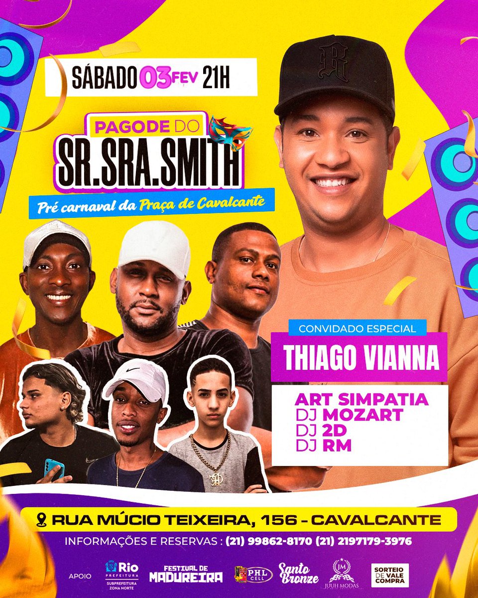 Sábado e logo ali 👉 tragam suas famílias e venha curtir o melhor pagode da zona norte no treile do sr.sra.smith não percam tempo espalhar pra geral…. Estamos de volta compartilhar pros amigos e amigas…