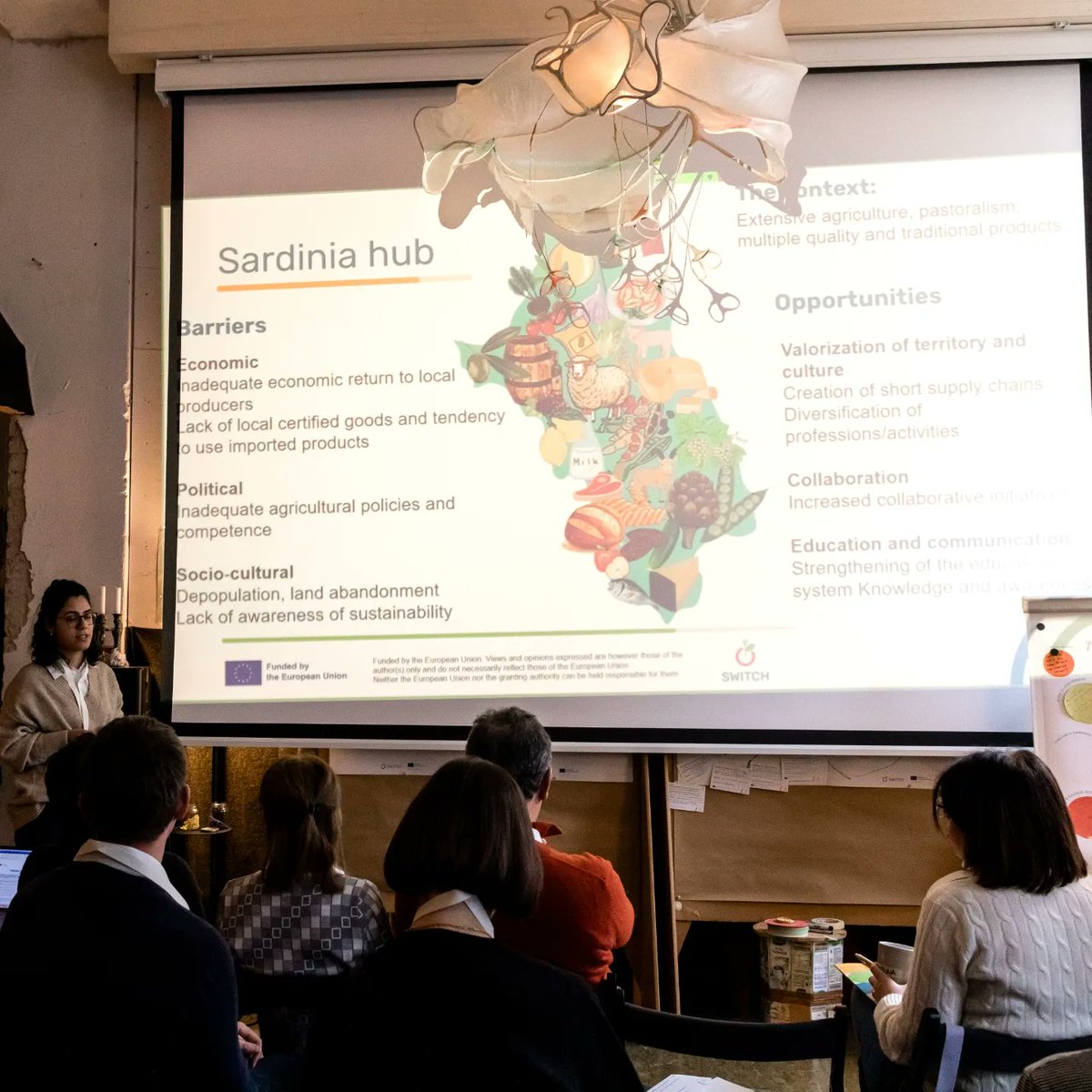ValentinaMereu7's tweet photo. Three exciting days at #Baumhaus in #Berlin for our Switch Diet Consortium Meeting! 
Co-creation sessions, innovative technologies to promote the transition toward sustainable food systems. We presented our vision for Sardinian Food Hub. 
#SWITCHproject  #SWITCHCagliariFoodHub https://t.co/J592bQigEN
