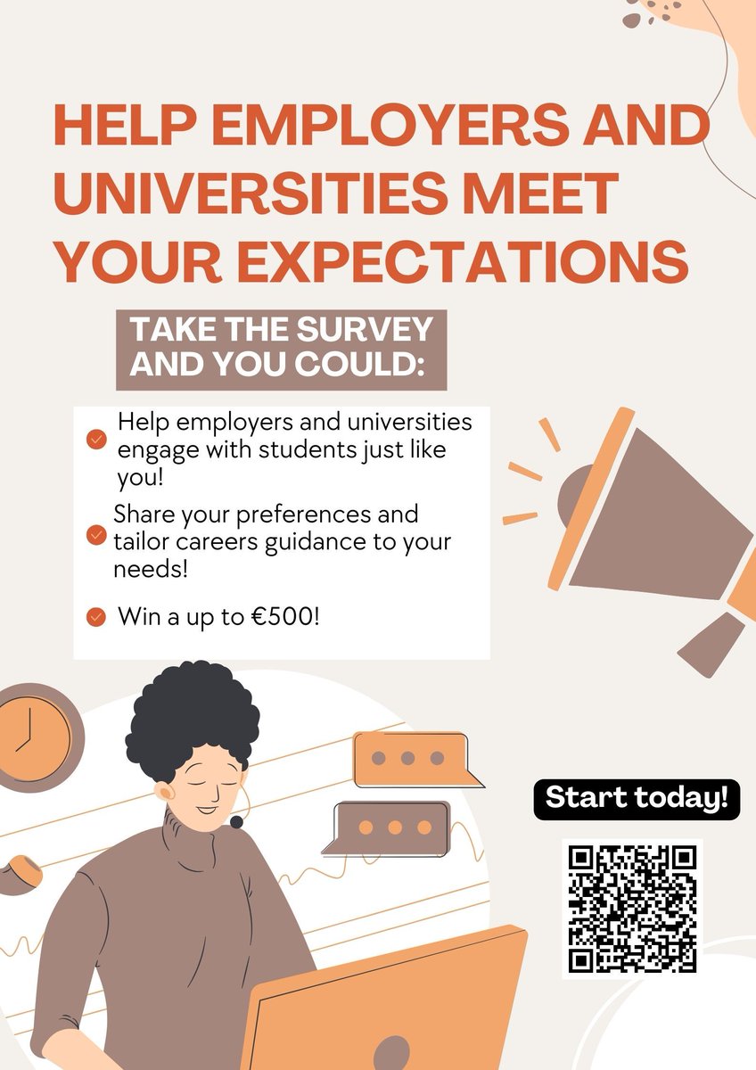 Students, your voice matters! Participate in Cibyl's survey on student experiences and career goals. Win €500 or more! #StudentLife #SurveyAndWin buff.ly/49lStTs