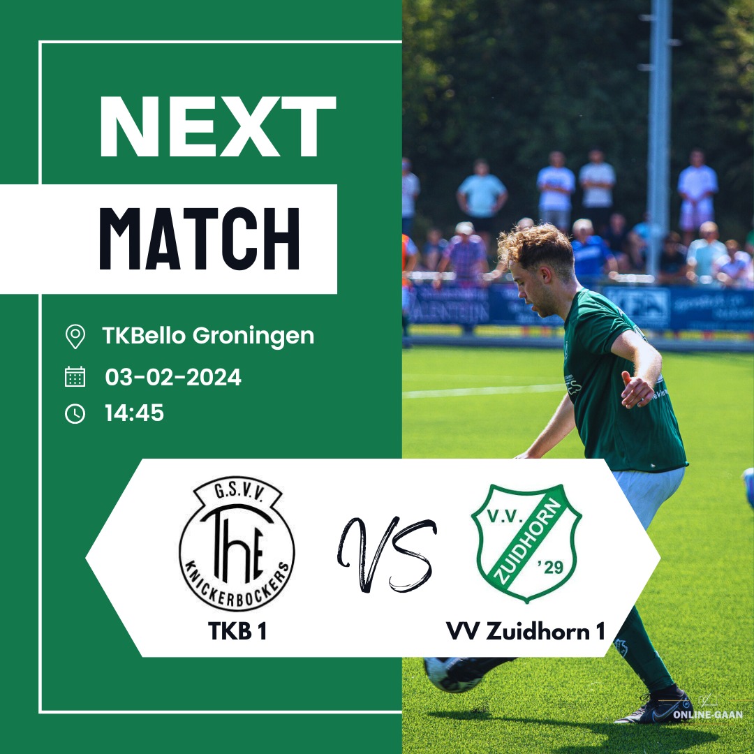 vv Zuidhorn (@vvzuidhorn) on Twitter photo Morgen staat de uitwedstrijd tegen <a href="/TKB_Groningen/">The Knickerbockers</a> op het programma. Gaat het Zuidhorn lukken om aansluiting te houden met de bovenste plaatsen in 3C?
⚽️ The Knickerbockers - VV Zuidhorn
📍 TKBello, Groningen
🕒 14:45
📷 Online-gaan.nl
#wijzijnzuidhorn Morgen staat de uitwedstrijd tegen <a href="/TKB_Groningen/">The Knickerbockers</a> op het programma. Gaat het Zuidhorn lukken om aansluiting te houden met de bovenste plaatsen in 3C?
⚽️ The Knickerbockers - VV Zuidhorn
📍 TKBello, Groningen
🕒 14:45
📷 Online-gaan.nl
#wijzijnzuidhorn
