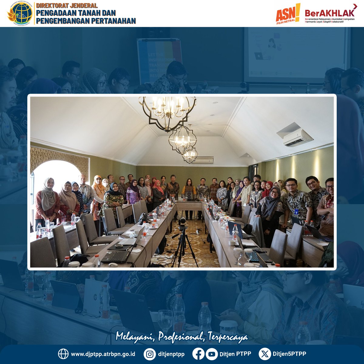 Ditjen5PTPP's tweet photo. Pengembangan Kantor Wilayah BPN Provinsi Seluruh Indonesia dan Kepala Seksi Pengadaan Tanah dan Pengembangan Kantor Pertanahan Seluruh Indonesia.
Kegiatan ini dilakukan dalam rangka mewujudkan tata kelola pemerintahan yang baik dalam meningkatkan kualitas pelayanan publik (3/5) https://t.co/lmtZL8smxU