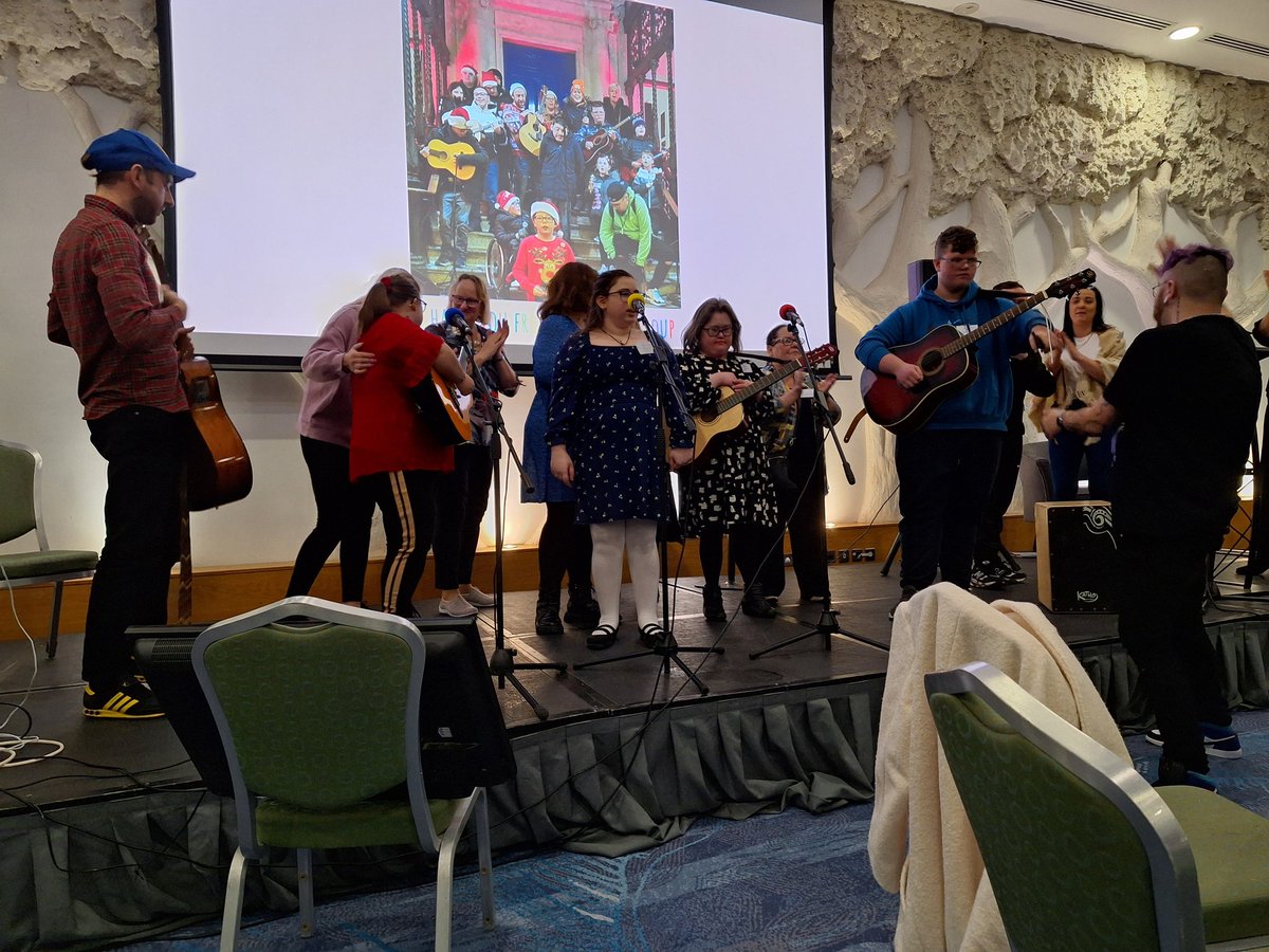 DNPartnership's tweet photo. Thanks so much to Meeting Place Club Music Group who gave us a brilliant performance this morning. As Jonathan Dillion says music is "something you can carry with you, your whole life"

@pobal @theILDN #euinmyregion 
#Socialinclusion2024 https://t.co/dYM4hPjQ3V