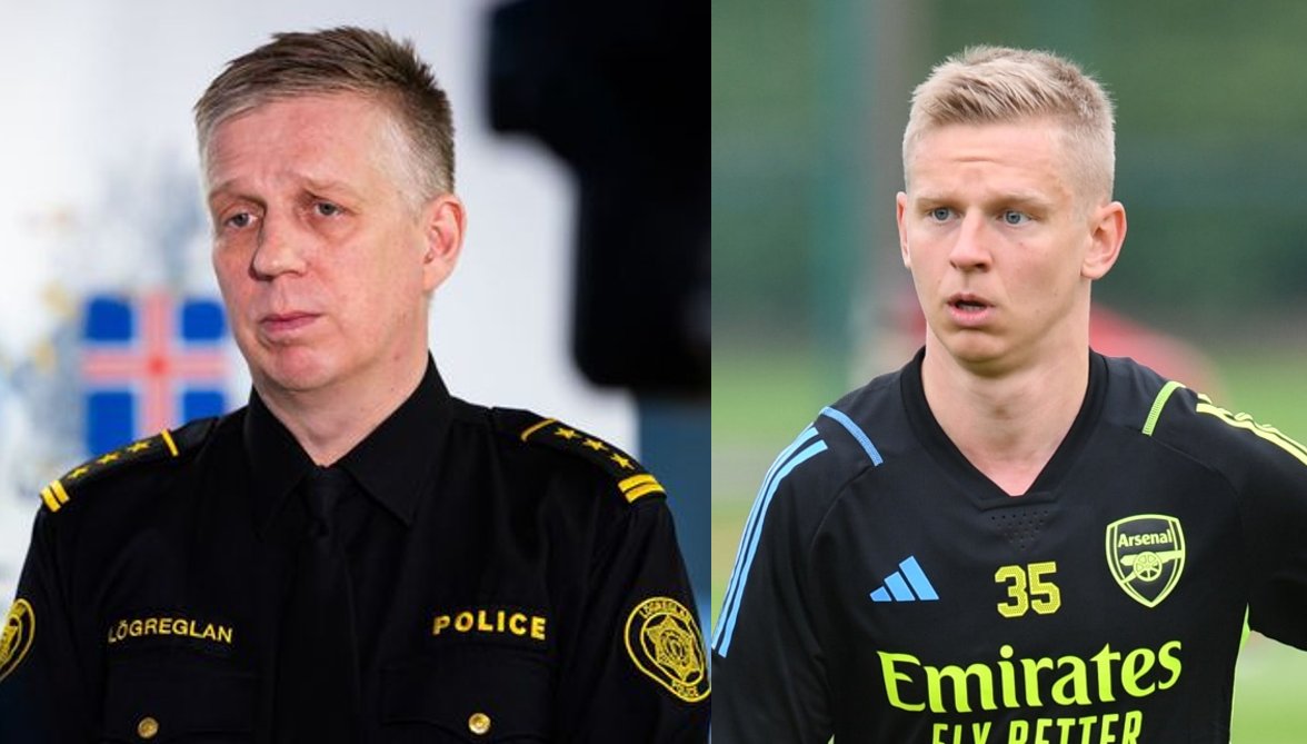 Eplið og eikin. Oleksandr Zinchenko og karl faðir hans, Víðir Reynisson 👨‍👦