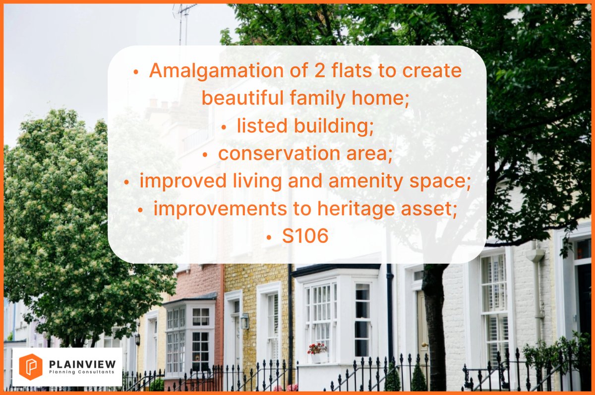 Planning approved for a lovely project in RBKC. Delighted we could help our client secure #planning permission to amalgamate a studio and flat to create a stylish home with much improved living and amenity space.
Read more here: bit.ly/amalgamationin… 
#listedbuilding #newhomes