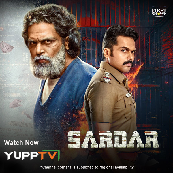 yupptv's tweet photo. Once a Spy, Always a Spy ๐. Catch the double dose action of #Karthi from movie #Sardar streaming on #FirstShows available with #YuppTV @ https://t.co/eG1VvIzjLs. https://t.co/GZm5Bnd5nh