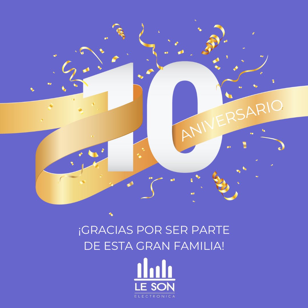 LesonPy's tweet photo. Estamos de fiesta, ¡Hoy cumplimos 10 años! 🎉

Una gran oportunidad de agradecer a todos los que nos siguen desde el inicio, muy agradecidos con todos los que forman parte de nuestro día a día y confían en nuestro trabajo. 

¡Vamos por más! 🤝🏻

#TeamLeson https://t.co/mZYkwQFtd5