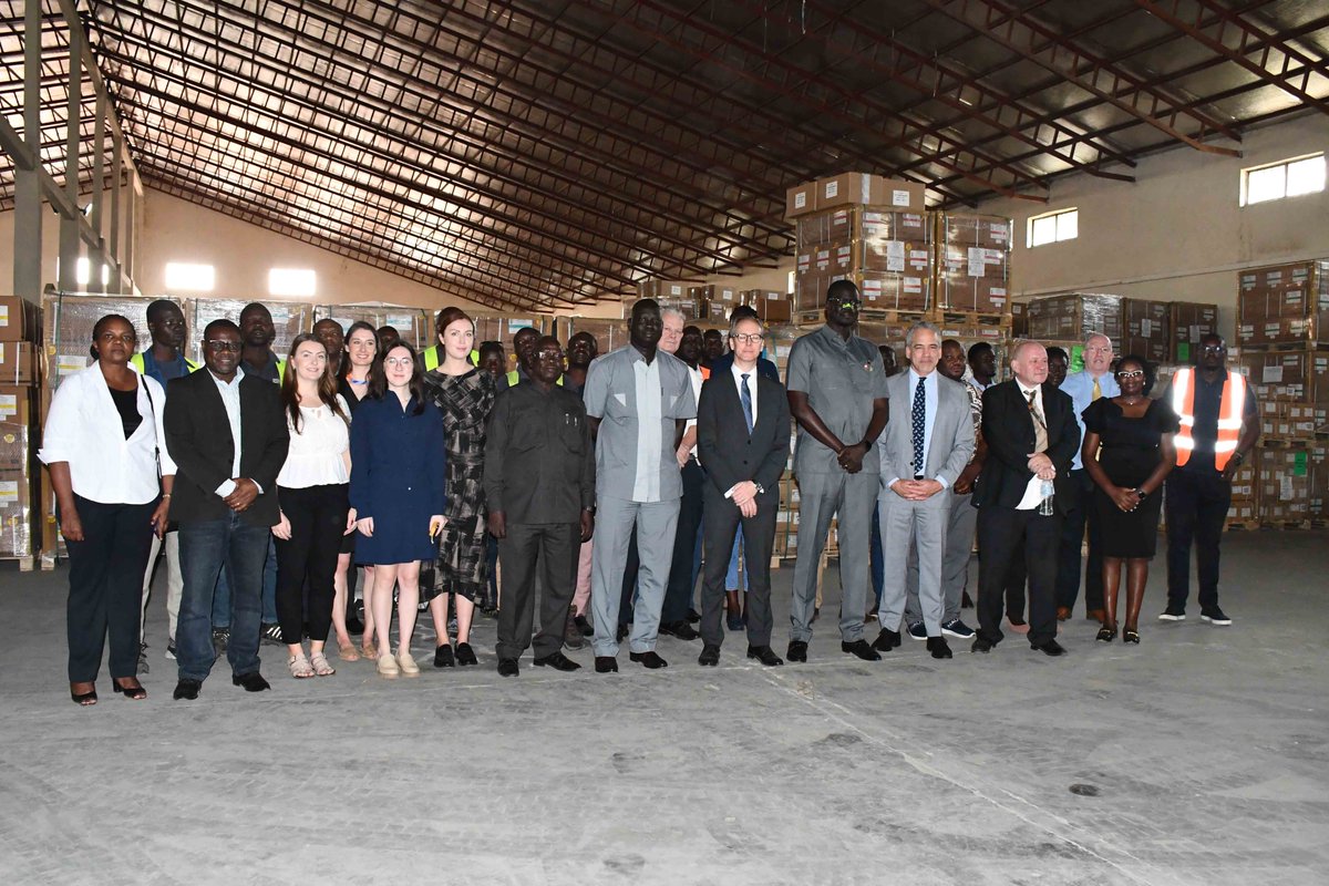 As HPF begins its 22nd consignment distribution, it welcomed donor representatives and @MoHsouthsudan to its warehouse. 512 facilities across 7 states will benefit from deliveries. Facilities provide general healthcare, access to family planning and support Boma health workers.