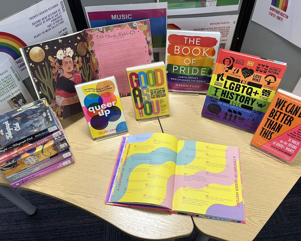QELibrary's tweet photo. There are lots of resources in the library to celebrate the lives of LGBT+ people of the past, this LGBT+ History Month. Reading list link: https://t.co/8NRkhomEmT 🏳️‍🌈 #lgbtplushm #lgbtplushistorymonth2024 https://t.co/aXsI79Hlj6