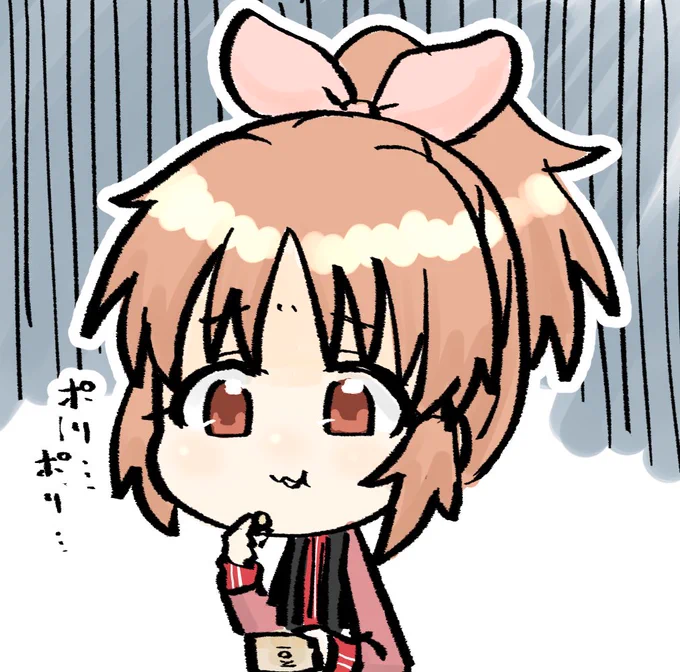 明日に備えてなにかの数分豆を食べておく安部菜々さんじゅうななさい