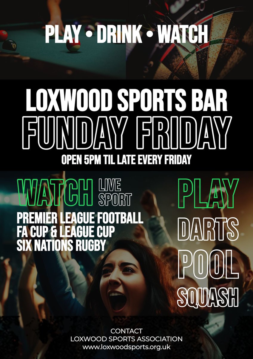 Pop down tonight watch some footy Bristol City v Leeds on Big Screen,play some Darts or Pool or just socialise and have drink with friends 
Bar Opens at 5pm