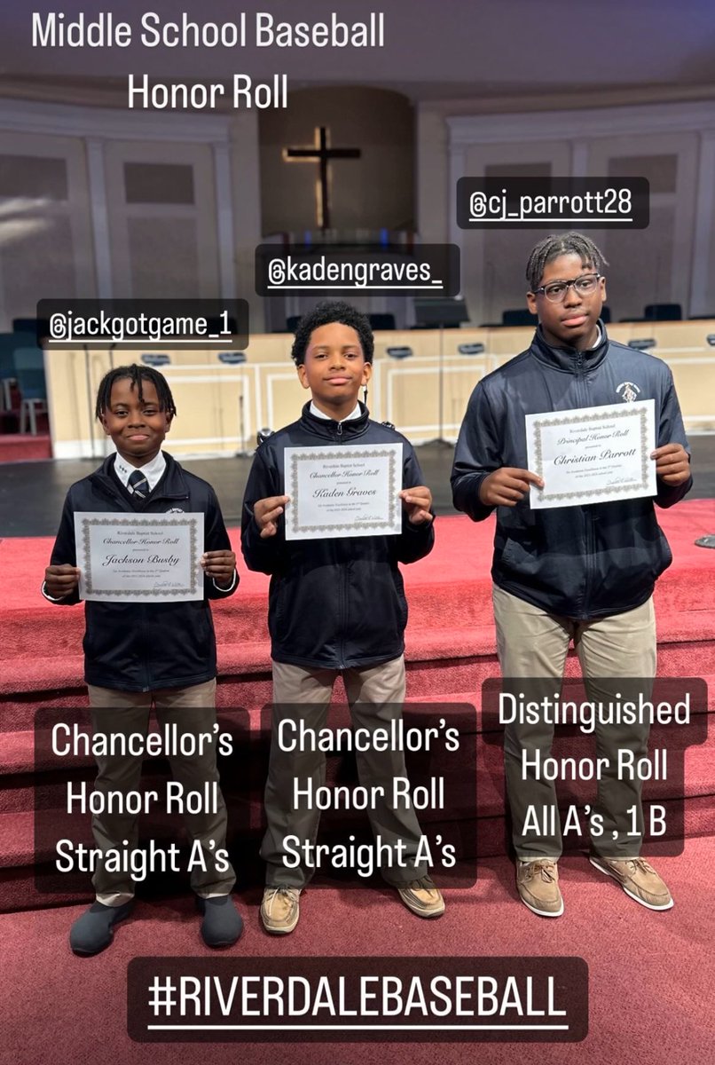 It will always be Academics Before Athletics for any team I coach. Very proud of <a href="/RBSBaseball/">Riverdale Baptist Baseball</a> . Nothing below a B allowed to make Honor Roll, several straight A’s and two with a 4.75 gpa for the quarter. That’s called a W. #CoachGravesGuys #ScholarAthletes