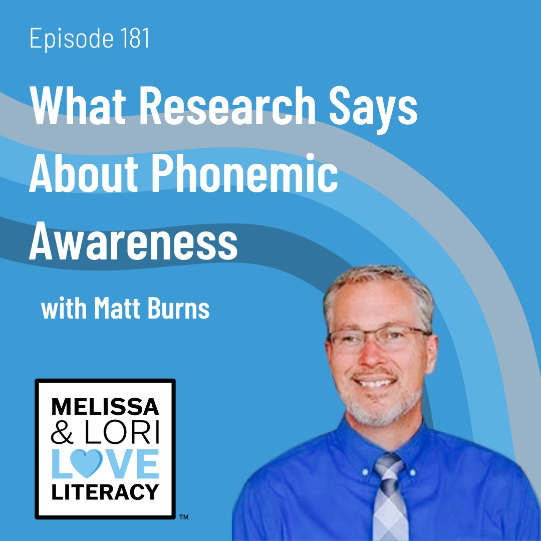 Another Friday, and another NEW EPISODE! 💙
Do you have questions about phonemic awareness instruction? Matt Burns answers questions about what the research says and what it does not. 

🎧 Listen: hubs.la/Q02fr1gt0 
📺Watch: hubs.la/Q02fqLps0