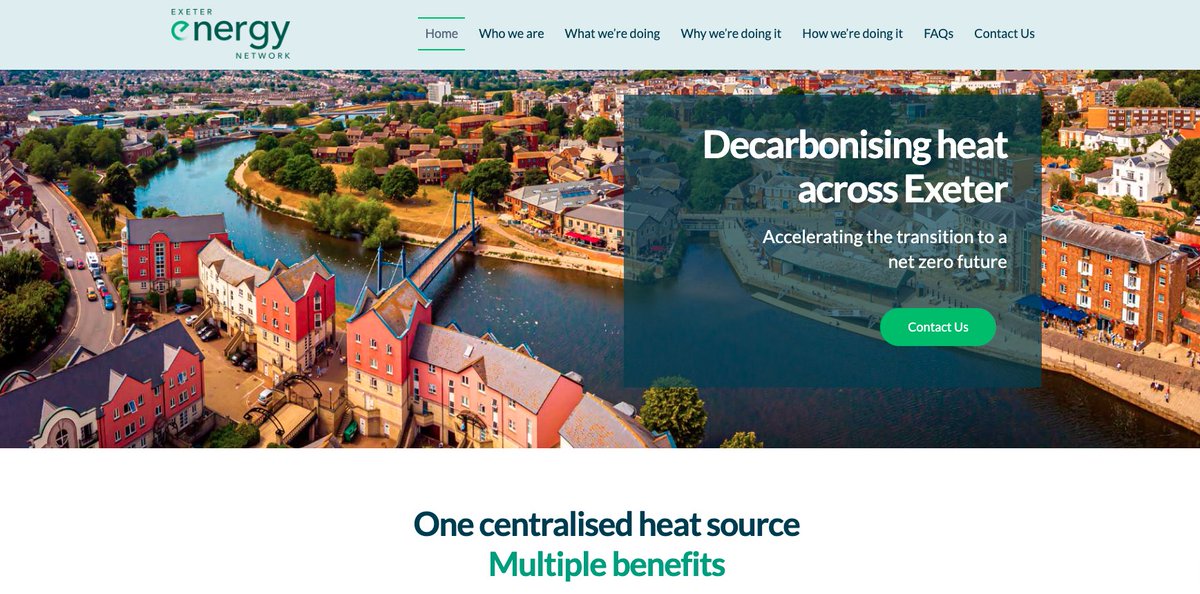 ExSite's tweet image. Delighted to launch a 3rd website for 1energy, who’s next project in the fight against climate change focuses on Exeter… exeter.energy - who are investing over £110m into Exeter’s net zero infrastructure. #climatechange #netzero #decarbonisation #carbonneutral