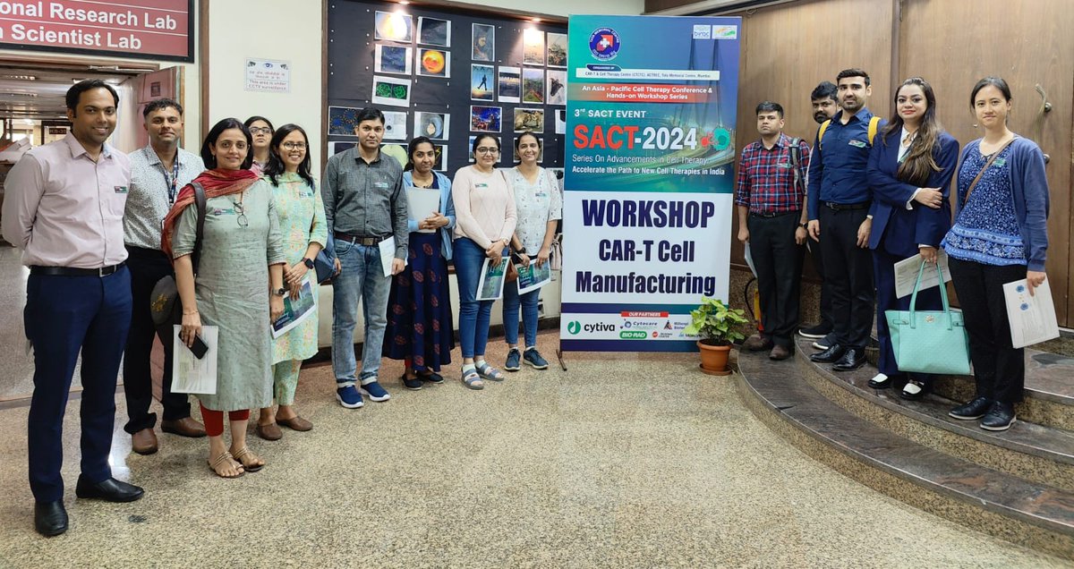 @BIRAC_2012 #NationalBiopharmaMission is happy to partner with #TataMemorialCentre, Navi Mumbai to provide hands-on training/workshops on CAR-T cell Manufacturing. This was pre-conference workshop and a part of 3rd SACT-2024 event held on 1st February 2024.