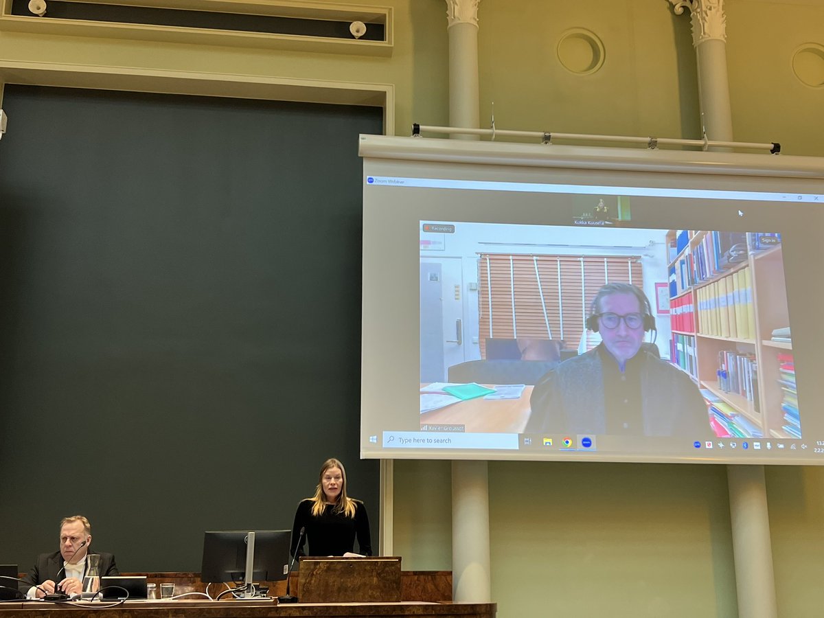 Kukka Kuusela defends her dissertation ”Fragmentation of EU legal systems: Rule of law and proportionality of cartel fines” at <a href="/HelsinkiLaw/">Fac­ulty of Law, HelsinkiUni</a> Thesis supervisor <a href="/JuhaRaitio/">Juha Raitio</a> opponent Xavier Groussot from <a href="/lunduniversity/">Lund University</a>