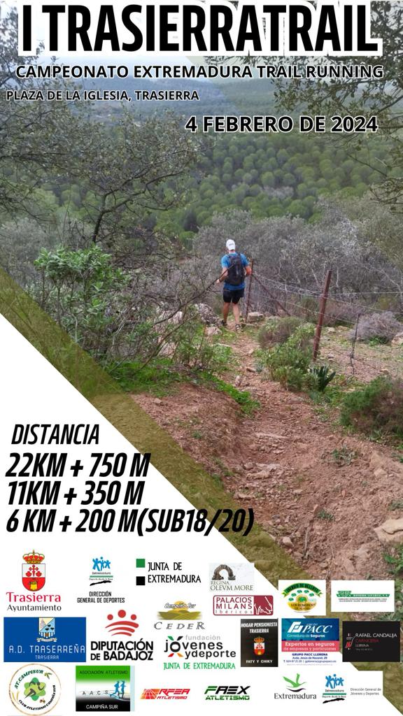 📍Trasierra 📆04/02/2024 - 🏆Campeonato de Extremadura de Trail Running⛰️ - I TrasierraTrail Reglamento, horario y atletas inscritos 👇 atletismo-ext.com/es/detalle-Nov… @FJyD @jovendeportEXT @DiputacionCC @DipdeBadajoz