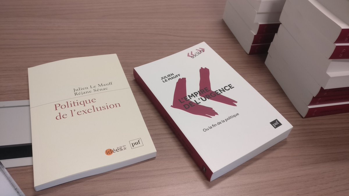 Julien_LeMauff's tweet photo. Service presse hier aux @editions_PUF pour 'Politique de l'exclusion' avec @RejaneSenac et pour 'L'Empire de l'urgence'!📚✍️

@laviedesidees @fleur_rico @CerapsLille @CEVIPOF https://t.co/LBHeT2rkV5