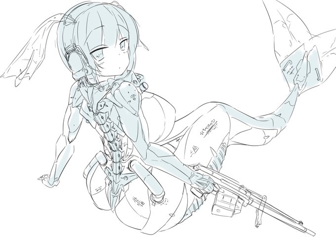 未完成の架空銃とオリキャラのシリーズ。もっと銃火器については勉強して説得力のあるデザインにしたいです。 