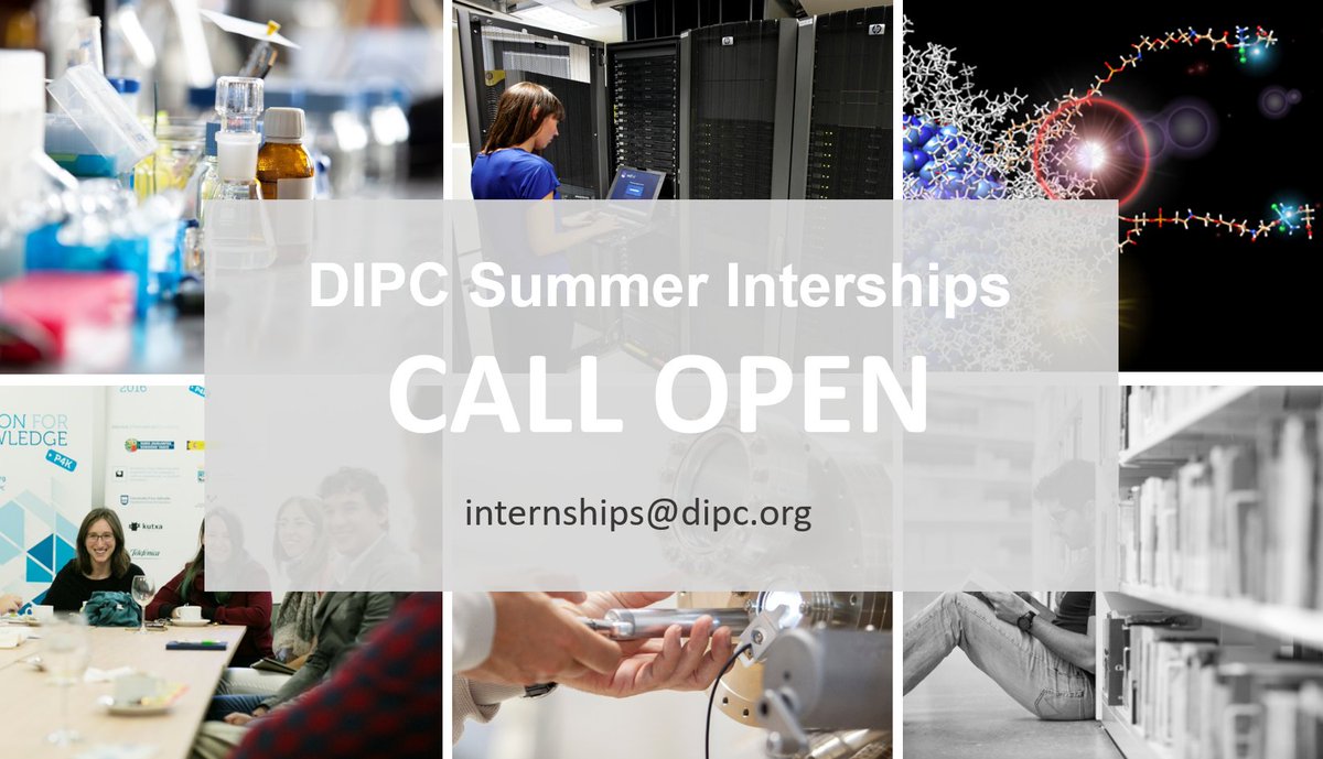 Paid summer interships for university students to get to know the world of research at DIPC Exciting projects in nanoscience, physics, chemistry and computational science Call OPEN (deadline: 10 March, 2024, 17:00 h) 📌INFO at dipc.ehu.eus/en/career/inte… #SummerIntership #dipc