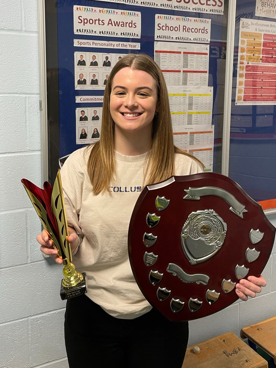 RWBAPEDept's tweet photo. Adding to the list, Yr12 Maddison was able to collect her award for her commitment and performance in sport across yr11 in 2022/23 today. Well done!! https://t.co/Y376ro7Xy3
