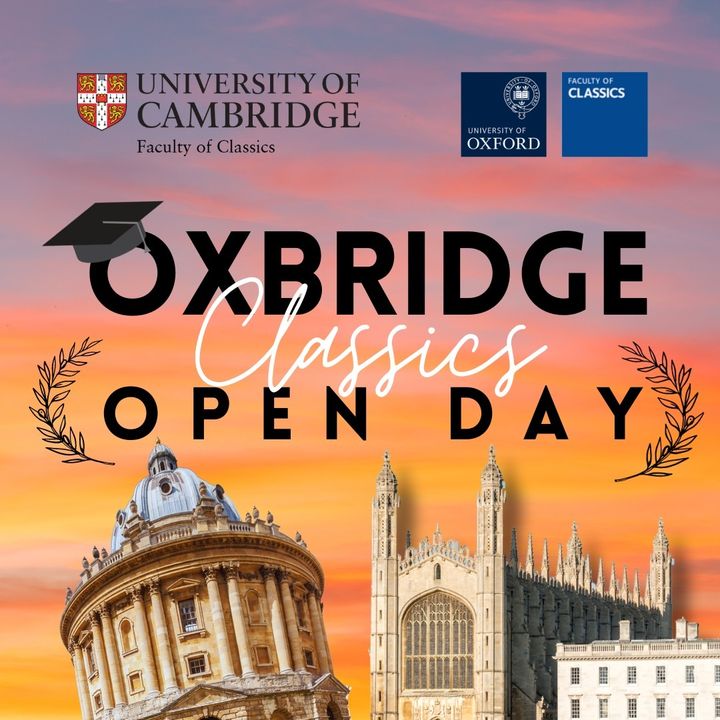 The 2024 Oxbridge Classics Open Day is a chance to find out more about applying to study Classics at Oxford and Cambridge! 🏛️ Due to limited capacity we ask that if you have already studied ancient languages at school you wait until 5 Feb to book: linktr.ee/classicsatcamb…