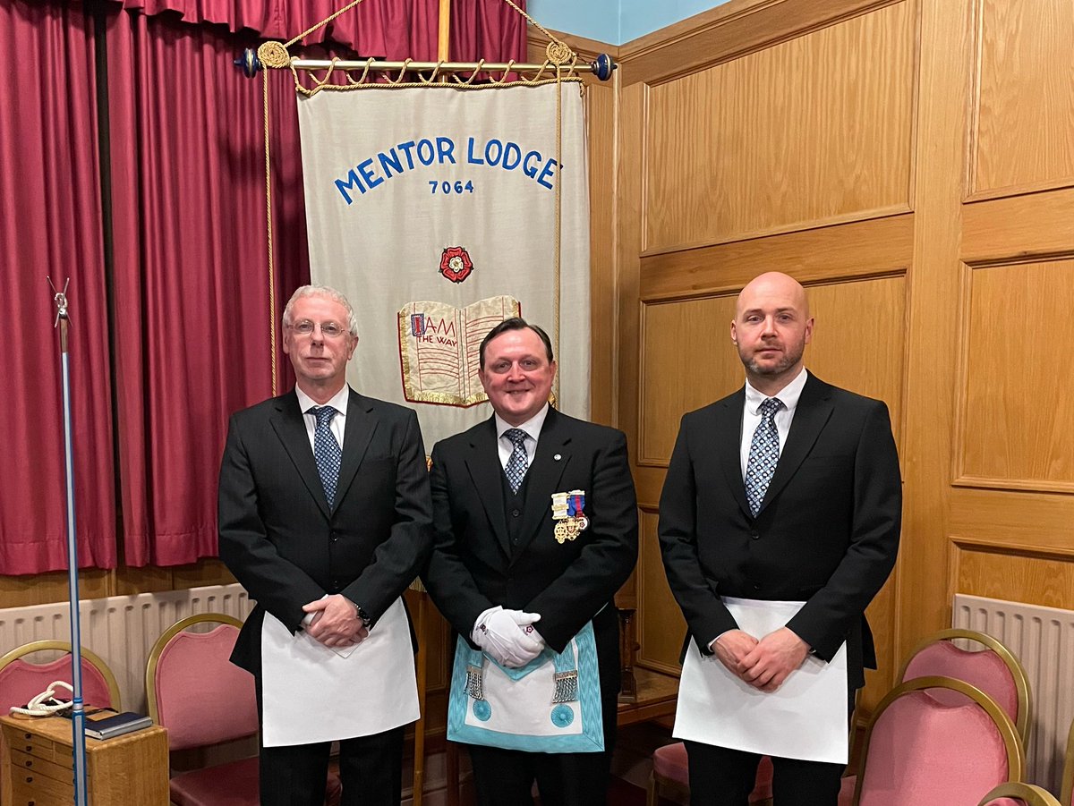 Myself and two of <a href="/derwentlodge884/">Derwent Lodge 884</a> newest members had a fantastic visit to Mentor Lodge No 7064 last night to welcome Bro Dalton Bonser into #freemasonary. Very warmly welcomed and outstanding ritual from Mentor as always. 
<a href="/DerbysFreemason/">Derbyshire Freemasons</a> 
<a href="/UGLE_GrandLodge/">United Grand Lodge of England</a>