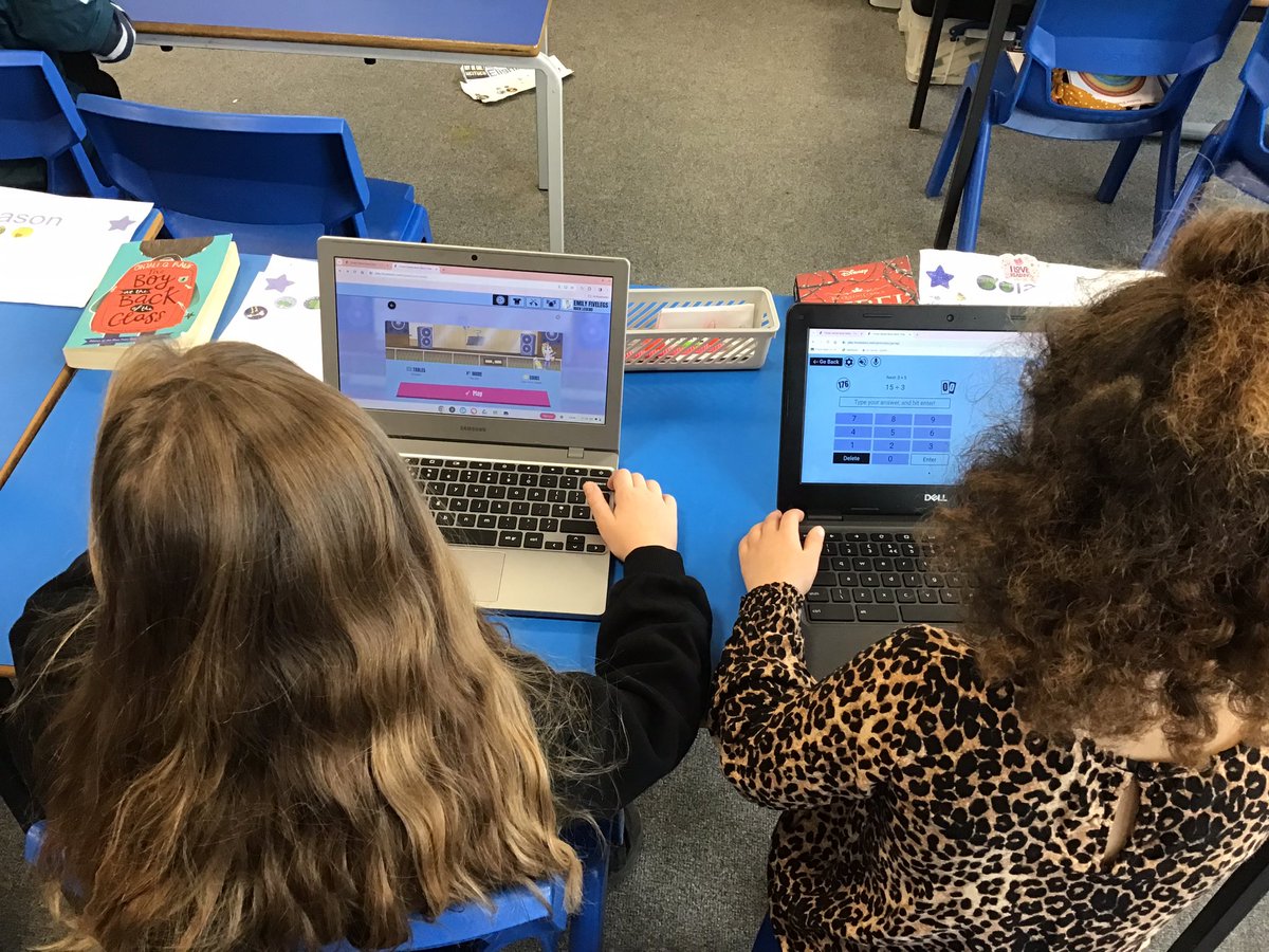 HilderthorpeSch's tweet photo. #hildyear4 are having a go at lots of different number games ON TTRockstars and Purple Mash maths games this morning ready for our battle this afternoon #hildmaths https://t.co/JL2Gb5hbLc
