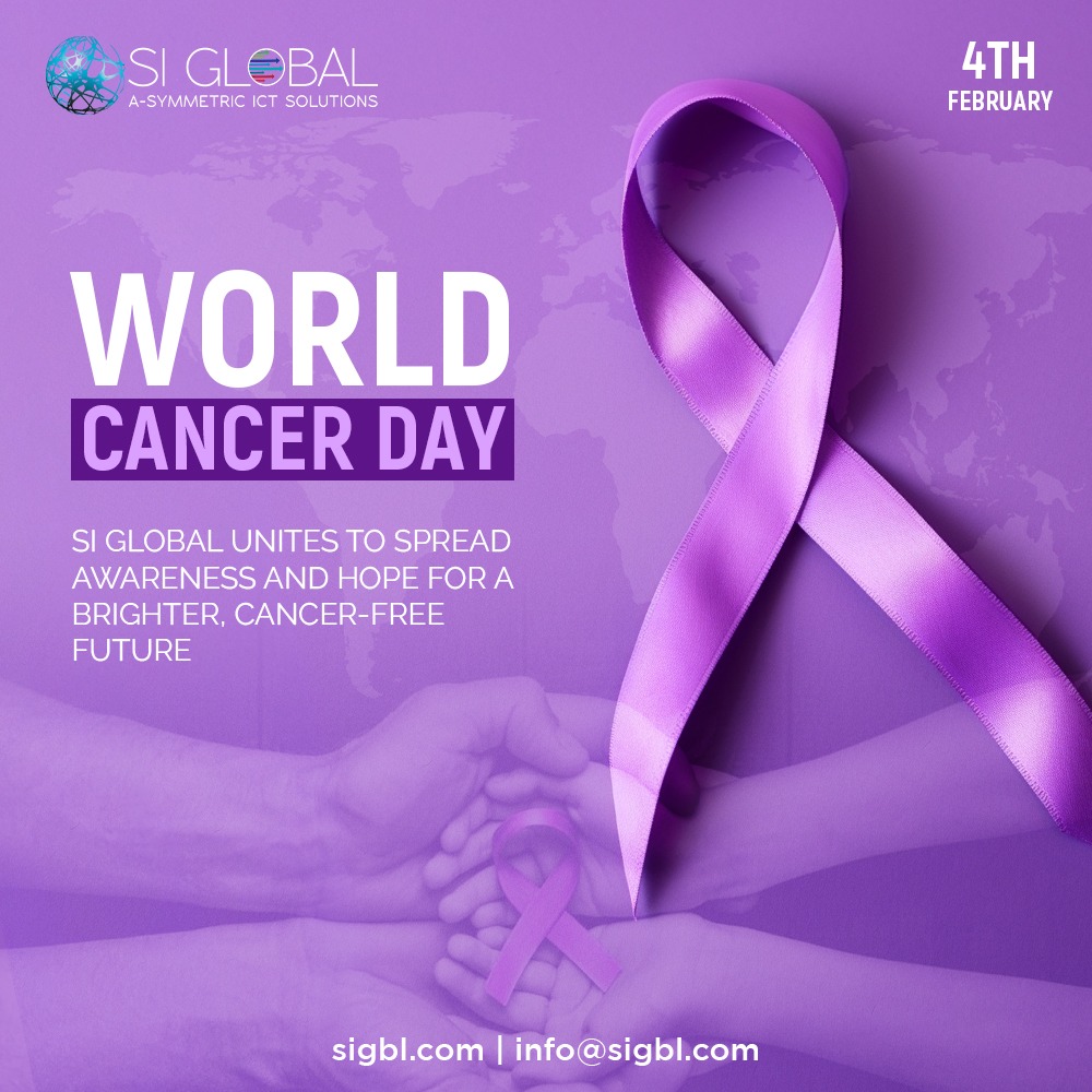 SI_Global_'s tweet photo. SI Global stands in solidarity on World Cancer Day, raising awareness and inspiring hope for a future free from cancer. Together, let's fight this disease, offering support to those affected and striving for a brighter tomorrow.

#SIGlobal #WorldCancerDay #StandTogether https://t.co/Dj0OwQguSL